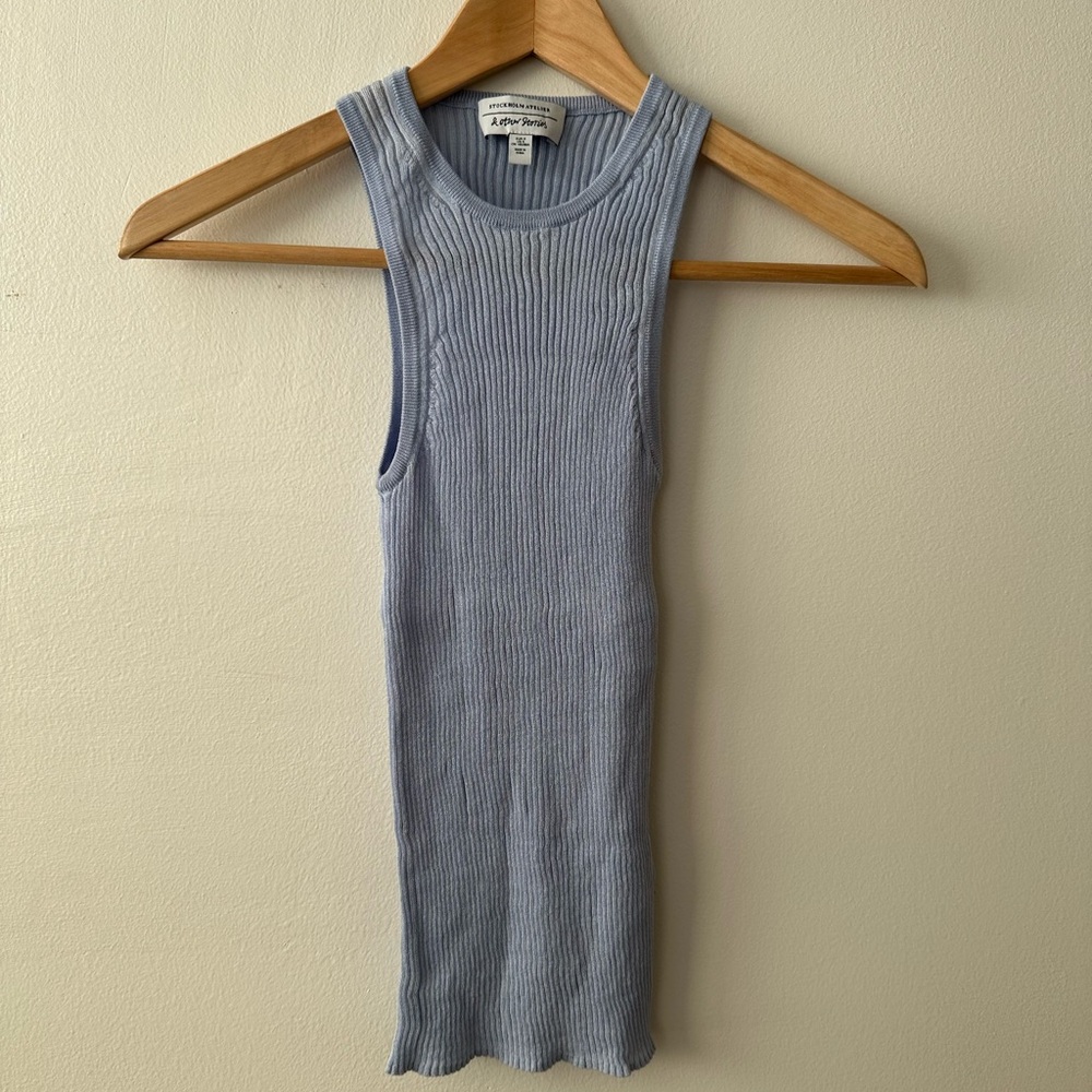 NWOT & other stories baby blue tank top sizeS